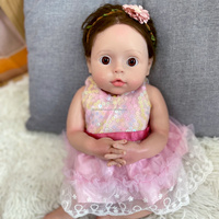 Loveyl 45CM Réaliste Reborn Bébé Fille Poupée Corps Complet Solide Silicone Très Doux DIY Jouet pour Art Cadeaux D'anniversaire