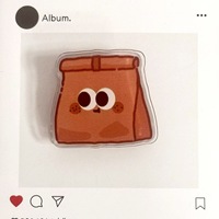 Clip para fotos de la serie de dibujos animados Bread Pp, acrílico con impresión UV, translúcido, creativo y divertido, clip para notas, clip para libros, carpeta de papelería