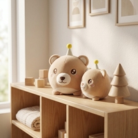 Peluche Ours Sphérique Kawaii Personnalisée en Gros avec Balle Rebondissante Intégrée, Rembourrage en Coton PP, Animal en Peluche Doux et Écologique pour Enfants