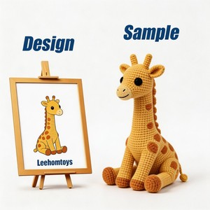 Leehom <span class=keywords><strong>Orsetto</strong></span> <span class=keywords><strong>Amigurumi</strong></span> Marrone Seduto Lavorato a Mano all'Uncinetto, Peluche, Giocattolo Personalizzato OEM, per Baby Shower - Product Image 6