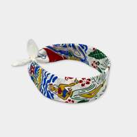 Écharpe carrée en coton et soie à motif tropical personnalisé, bords finis à la machine, impression recto, pour la vie quotidienne