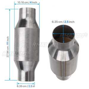 1/2 Piezas de Convertidor Catalítico Universal de 2.5 Pulgadas (63 mm), de Alto Flujo, de Acero Inoxidable, para Automóviles - Product Image 6