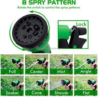 Tuyau d'arrosage extensible en caoutchouc latex pour jardin, extensible 3 fois, tuyau magique extensible pour jardin