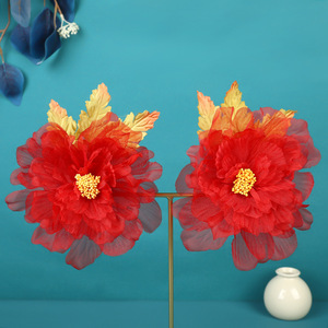 Nouvelle pince à cheveux originale 2024, design artisanal, style antique, haut de gamme, couleur unie, fleur de pivoine perforée, pour maquillage et Hanfu - Product Image 4
