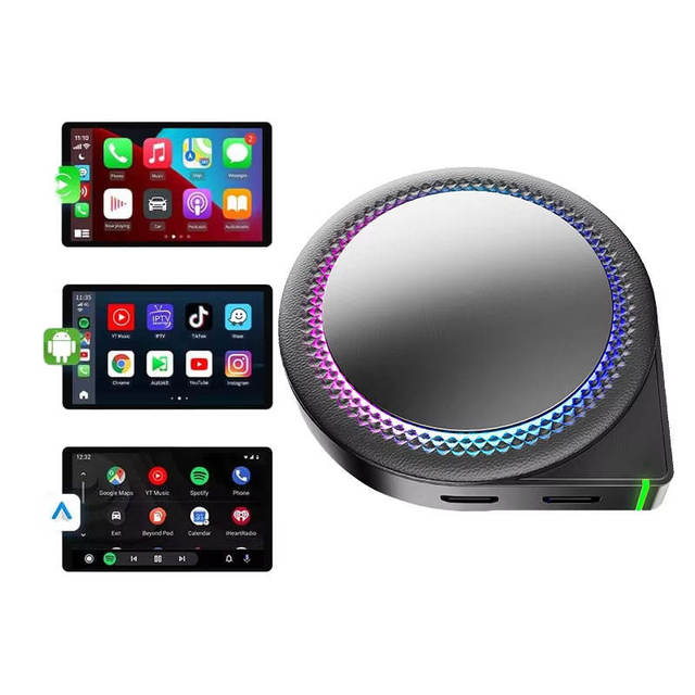 Universal Wireless CarPlay AI Box SIM 4G LTE Output Input Car TV Player Voice Control Android Auto Electronics AI Adapter