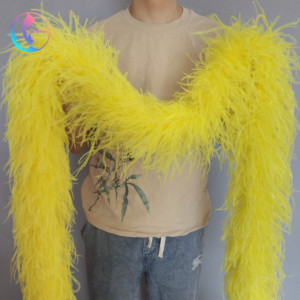 Boas de Plumas de Avestruz de 5 Capas (10-15 cm), Teñidas Ecológicamente, Personalizadas a la Perfección para Galas de Lujo y Representaciones Teatrales - Product Image 5