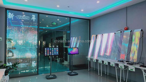 CNS-P10mm Hot Bán nhiều gắn bó 80 lần Trong Suốt LED Curtain hiển thị dính trong suốt Màn hình LED cho các cửa hàng bán lẻ - Product Image 5