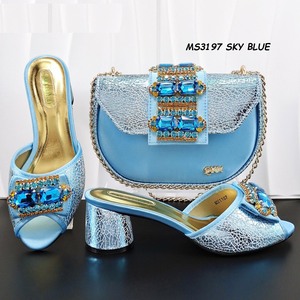 Set di scarpe da donna e borse da donna in oro di moda nigeriana di moda 2026 da <span class=keywords><strong>sandali</strong></span> di tacchino con borsa - Product Image 6