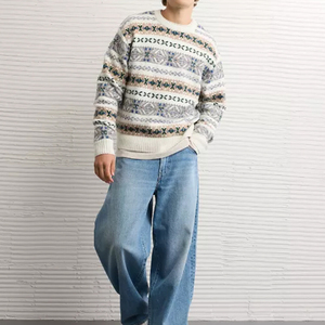 Nhà Máy bán hàng trực tiếp Bông Cá nhân hoá biểu tượng tùy chỉnh Mens áo thun áo len dệt kim - Product Image 1