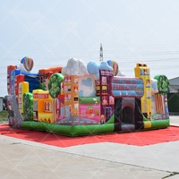 Terrain de jeu pour enfants Funland moderne Commercial gonflable Fun City House Grand parc de jeux extérieur Multiple Playground Bounce House Slides