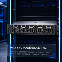 Servidor en Rack PowerEdge R750 2U, Doble Xeon, DDR4, PCIe, NVMe, SAS, Servidor de Computación, Servidor IT Empresarial, Suministro OEM