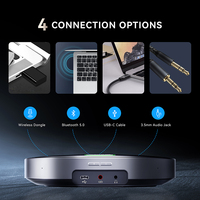Cámara de Conferencia PTZ 4K Tenveo VL20U con Seguimiento por IA 20X y Altavoz Inalámbrico/BT/USB M5BEX de 5W, 4 Micrófonos y Altavoz con Micrófono de 6M