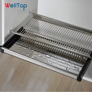 Kitchen plate dish drainer tray stainless steel dish drainer tray VT-09.002