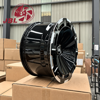 Jante monobloc forgée à déport profond 16-24 pouces, finition usinée noire, style rétro, entièrement recouverte, pour SUV tout-terrain, en alliage, nouvelle, personnalisée