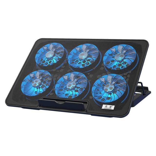 Laptop Cooler Base Computer Stand Gaming/Office Pad 14-inch 15.6-inch ABS Material Double Fans Quiet Operation Adjustable Wind