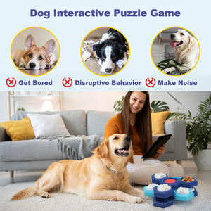Bol de nourriture pour chien interactif, écologique, nourriture lente, puzzle, durable, en plastique moderne, imperméable, qui couine, <span class=keywords><strong>anti</strong></span>-ennui, portable pour animaux de compagnie - Product Image 5