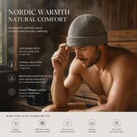 Chapeau de sauna en laine mérinos 100% premium, tricoté, doux et respirant, bonnet Banya, protection thermique, accessoire de soin des cheveux, personnalisation du logo