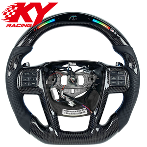 Accessoires de voiture pour Chrysler 300C SRT 300 2008+ Volant personnalisé en fibre de carbone avec palettes de changement de vitesse et fonction de chauffage - Product Image 1