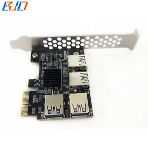 4 x USB 3.0 (PCIe x1 Signal)-Anschluss an PCI-E 1X-Erweiterungscontroller-Karte für Grafikkarten-Riser