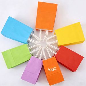 Factory Direct Customizable Free Design Assorted Color Recyclable Biodegradable <b>Paper</b> Gift Bag Digital Printing Handle - Product Image 1
