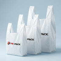 Sacs en plastique épais de qualité supérieure, sacs à main, sacs gilet pour l'emballage, sacs de vente au détail avec logos pour cadeaux et vêtements