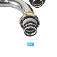 Tuyau de bec plaqué ss201 de haute qualité pour tube de robinet de douche à main bec mélangeur de lavabo de type J accessoires de robinet de salle de bain de cuisine