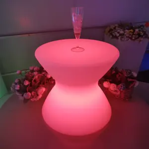 Fashion happy wedding party waterproof plastic led table led bar chair led bar table led tables for events