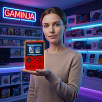 Console de jeu rétro 8 bits et 16 bits GAMINJA Source Factory avec 300 jeux intégrés sans licence, prise en charge du câble AV, OEM/ODM