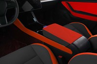 Housses de siège sport gris foncé et rouge pour Tesla Model 3/Y, kit de rembourrage de siège en cuir personnalisé, accessoires de mise à niveau intérieure