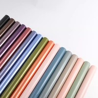 Fleur coréenne translucide couleur Cellophane papier d'emballage 58cm * 10Yard OPP gelée Film étanche Floral Bouquet emballage PE