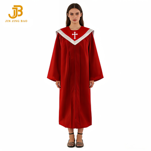 Robes de chœur pour adultes de haute qualité pour l'église avec étole en V brodée - Product Image 3