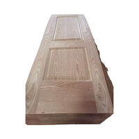 Porte en MDF finition style chinois, panneau coupe-vent intérieur en placage de bois, moustiquaire en acier inoxydable, garantie 5 ans pour chambre à coucher