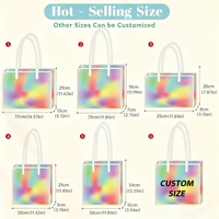 Sac en PVC tendance style lettre couleur gelée, pochette orange, pour le shopping, cadeau influenceur, emballage personnalisé avec logo, vente en gros
