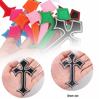 Patch en feutre d'Halloween de haute précision motif de visage fantôme fer sur des patchs d'anime de broderie personnalisés
