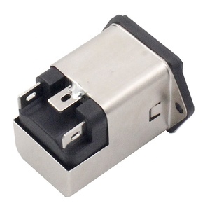 Điện Nhập Mô-đun EMI Lọc IEC320 C14 Ổ Cắm + 2 Cầu Chì Chủ - Product Image 5