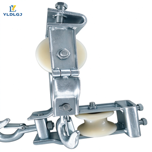 Polea de tendido de cables para conductores, con ranura de inserción y guía de esquina de montaje bidireccional, para trabajos de tendido de líneas aéreas - Product Image 6