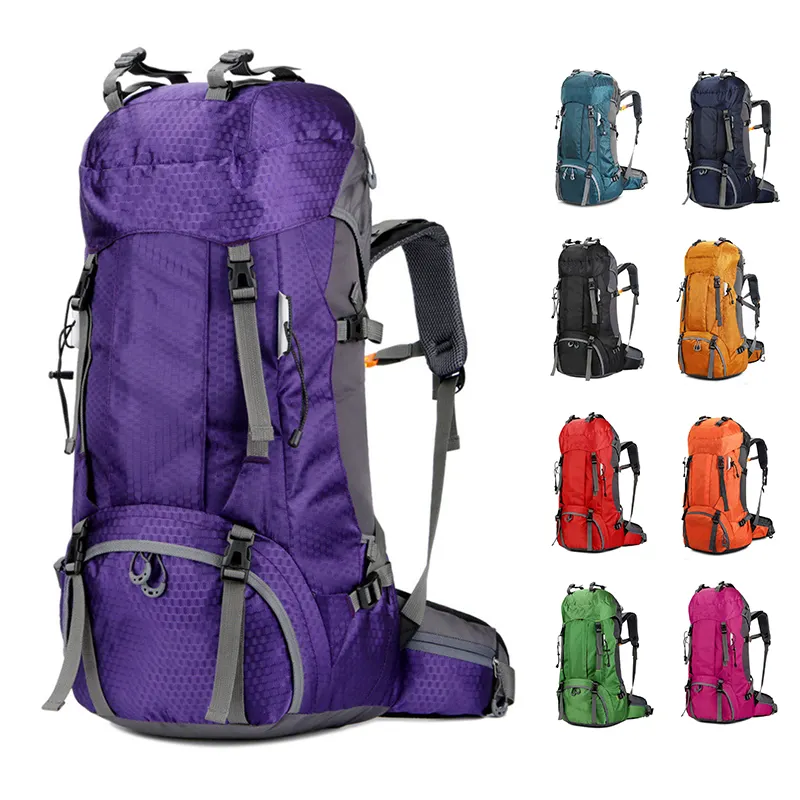 60l 80l Large Storage Strong Bearing Capacity Hiking Daypacks Climbing Backpack For Camping Trekking Hunting