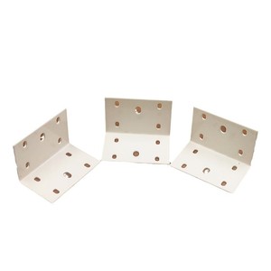 <b>White</b> 7-Shaped Angle <b>Bracket</b> 80x51x51x2.2mm High-Quality Cold-Rolled Steel Furniture Shelf Support Connector - Product Image 1