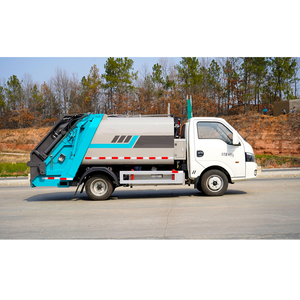 Camion à ordures électrique à compression de 5,3 mètres cubes, moteur à batterie pure, commande manuelle électrique à distance, fabrication sur mesure - Product Image 5