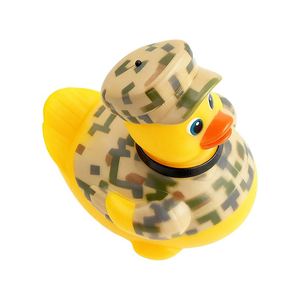Jouets de bain et de douche pour enfants en gros, petits canards jaunes mignons en forme de soldat - Product Image 2