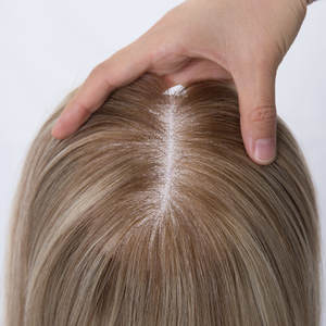 Накладка TopElles Custom Weft Back <span class=keywords><strong>Lace</strong></span> Closure Balayage Brown 18 дюймов с гребнями, двойной плотности, из европейских волос Remy для женщин - Product Image 3