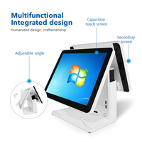DiligenCe DC-1503 Sistema POS Todo en Uno con Pantalla Táctil Capacitiva Full HD de 15.6 Pulgadas para Restaurante, 11.6 Pulgadas, 4GB DDR3