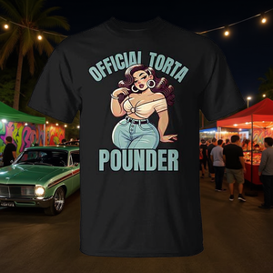 Camiseta Oficial Torta Pounder Latina Pinup, Diseño Cholo para Exhibición de Autos Mexicanos Latinos - Product Image 3