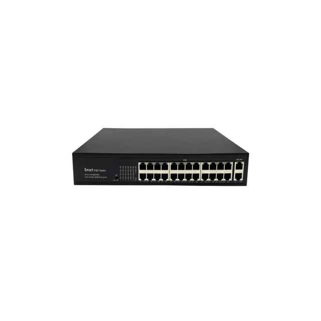 24 Port PoE Network Telephone Switch Desktop RJ45 Telephone Switch for Communication System