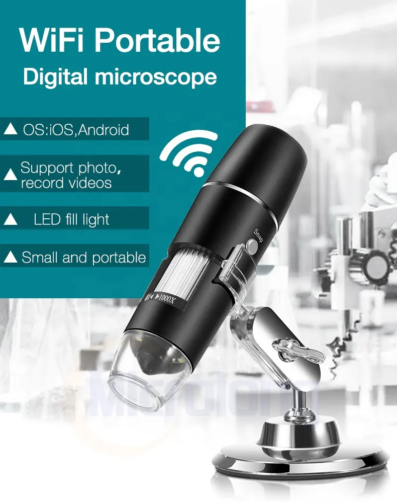 Цифровая камера-эндоскоп с Wi-Fi подключением по хорошей цене, поддержка фото с 8 светодиодными лампочками для мобильных телефонов с системой android/IOS