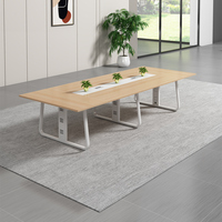 Tiroirs design 2023 personnalisés Mobilier de bureau Table de conférence de forme ovale en bois Bureau pour salle de conférence