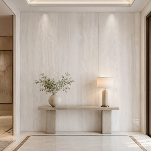 Losa de piedra sinterizada con aspecto de mármol blanco, baldosa de porcelana pulida con aspecto de mármol, 1600 x 3200 x 12 mm para pared - Product Image 3