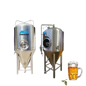 Ace 6000 Litre Isobaric Conical Beer Fermentation Tank Tig Welded Construction Interior Polished Exterior Brushed