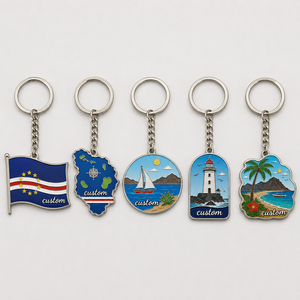 Porte-clés personnalisés de haute qualité du <span class=keywords><strong>Cap</strong></span>-<span class=keywords><strong>Vert</strong></span>, avec drapeau du pays et monuments, design de <span class=keywords><strong>voyage</strong></span> en Afrique, souvenir, par le fabricant - Product Image 1