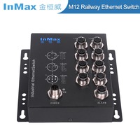 Fabricante InMax, Switch M12, Rohs, Gigabit Lan, Metro, Sistema de Seguridad CCTV, Cámara IP para Vehículos, En50155, Ethernet Industrial, Ferrocarril